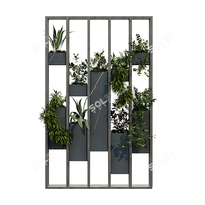 Vertical Plant Set: Modern 3D Model 3D model image 5