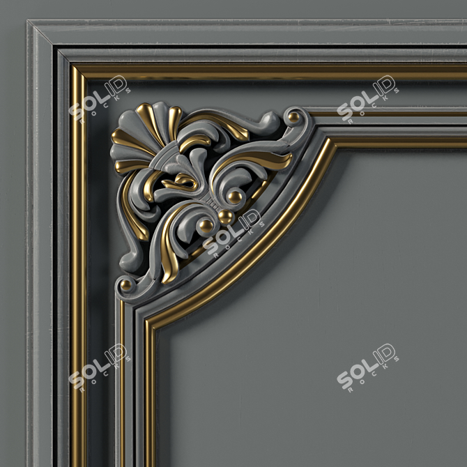 Elegant Wall Molding 6 3D model image 5