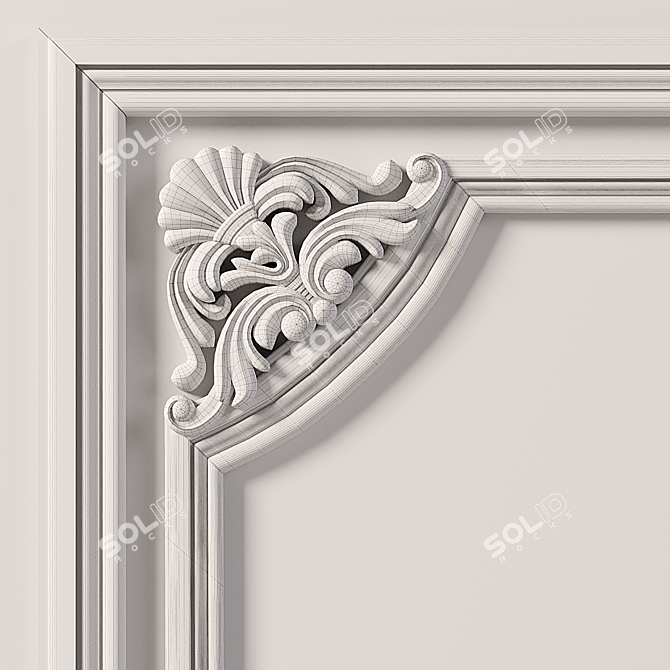 Elegant Wall Molding 6 3D model image 7