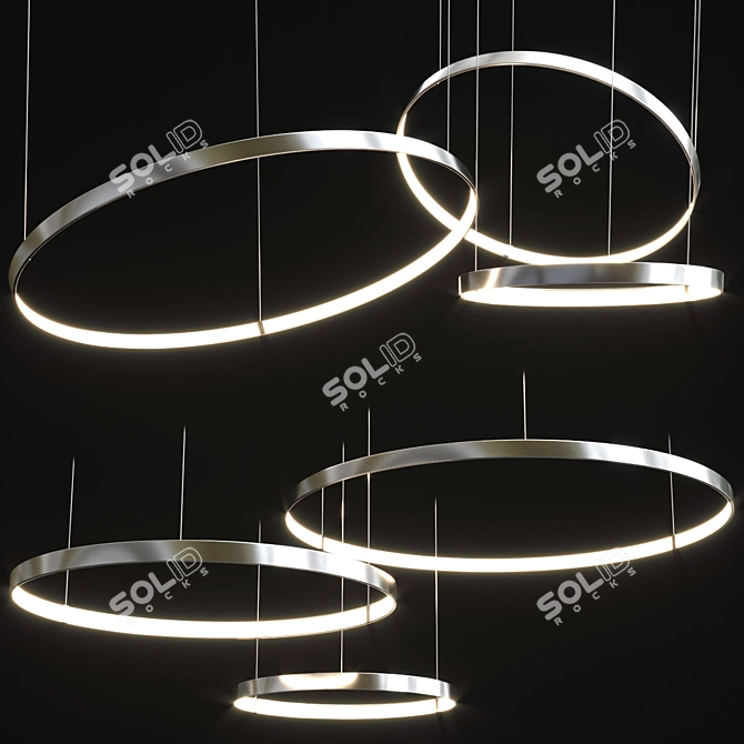 Minimalist LED Pendant Light 3D model image 3