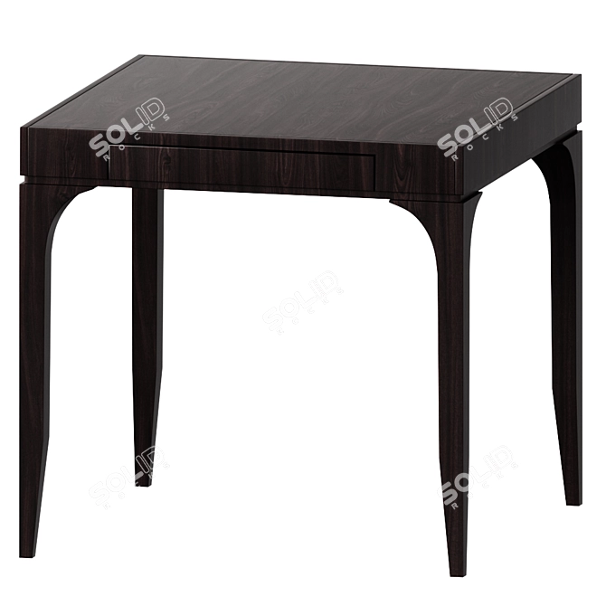 Modern Square Bridge Dining Table 3D model image 1