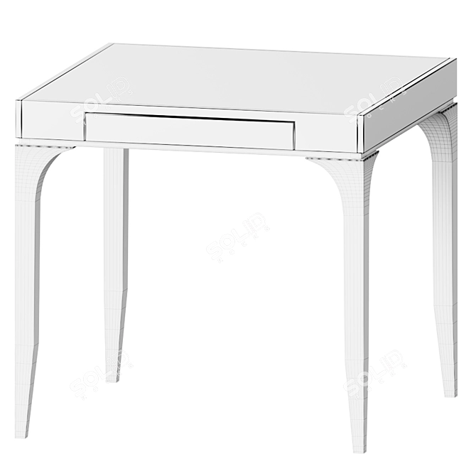 Modern Square Bridge Dining Table 3D model image 2