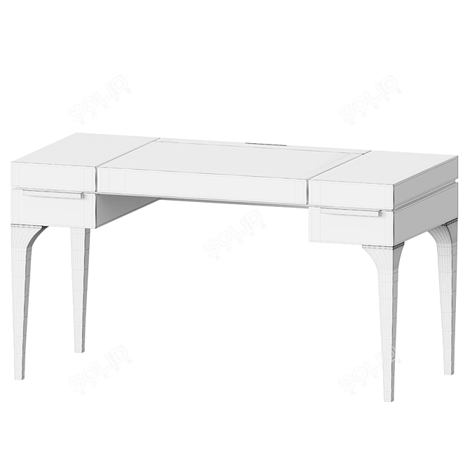 Contemporary Bridge-Style Writing Desk 3D model image 2