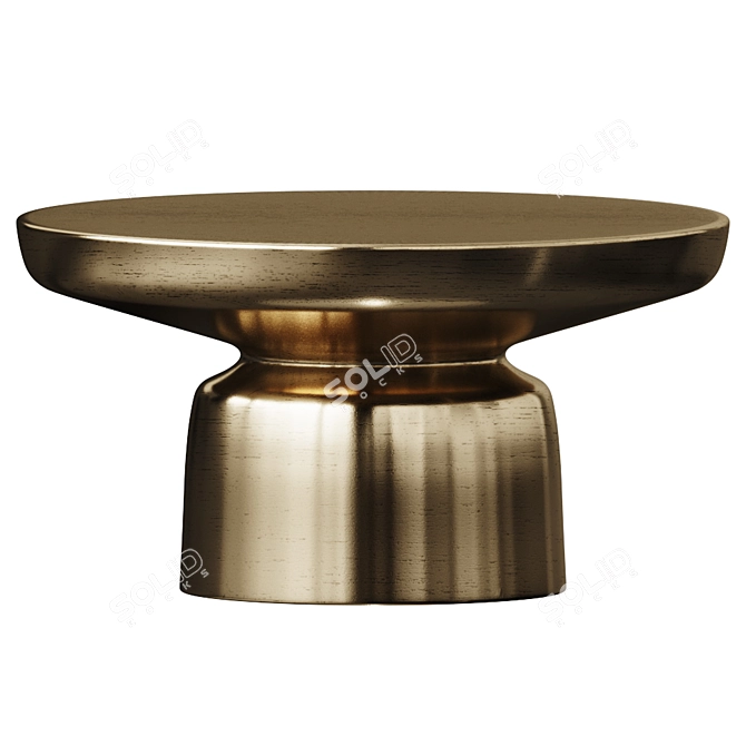 Cork Metal Gold Coffee Table 3D model image 1