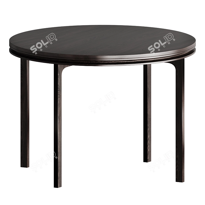 Groove Round Dining Table 3D model image 1