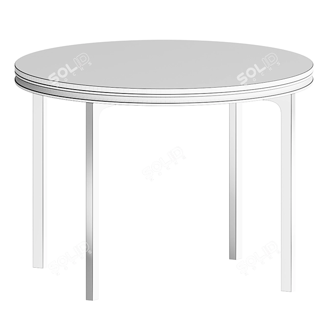 Groove Round Dining Table 3D model image 2