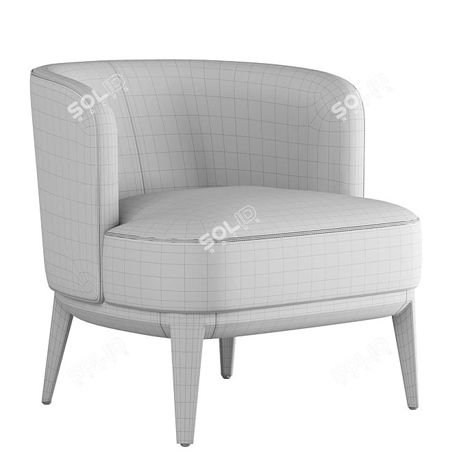 Elegant Atlas V Armchair 3D model image 4