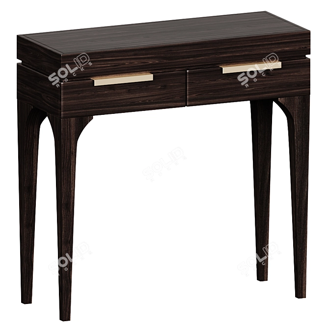 Sleek Bridge Console: 2-Drawer Elegance 3D model image 1