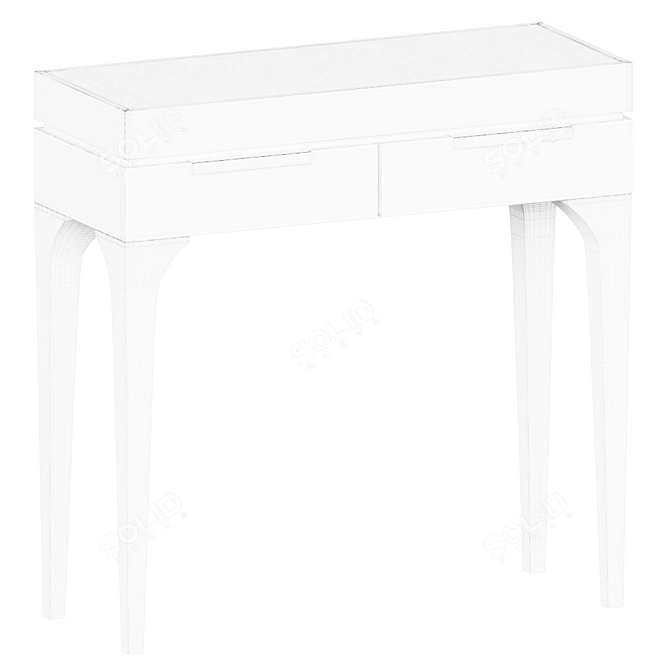 Sleek Bridge Console: 2-Drawer Elegance 3D model image 2