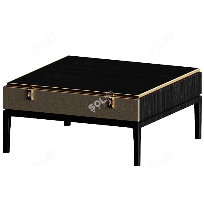 Glamour 2-Drawer Coffee Table 3D model image 1