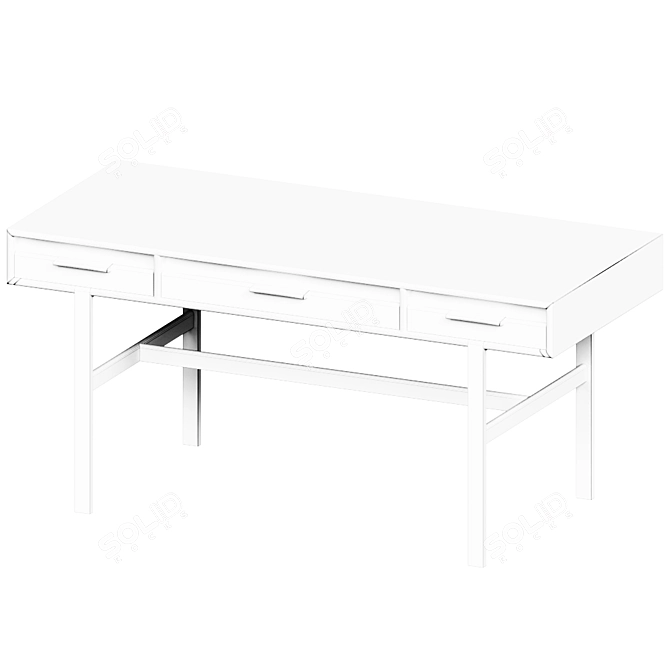 Sleek JP Line 6.0 Writing Desk 3D model image 2