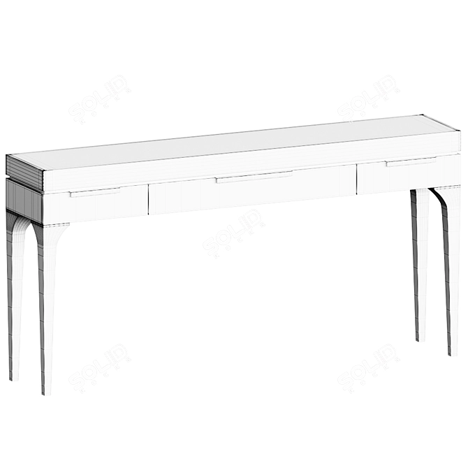 Bridge Console: 3-Drawer Elegance 3D model image 2