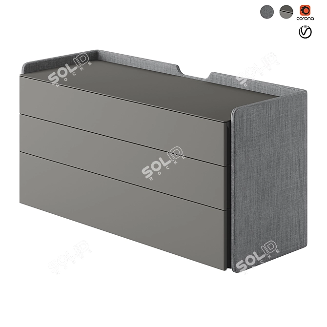 Pianca Chloe: Stylish Chest of Drawers 3D model image 1