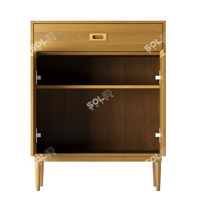 Karimoku 40Dx66Wx87H cm Cabinet 3D model image 5