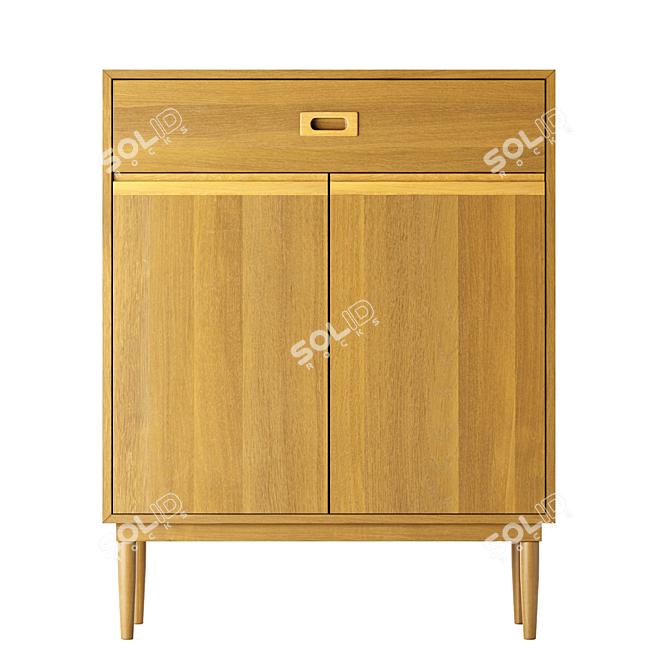 Karimoku 40Dx66Wx87H cm Cabinet 3D model image 7