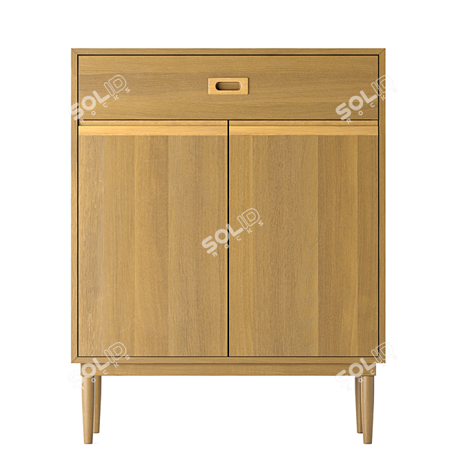 Karimoku 40Dx66Wx87H cm Cabinet 3D model image 8