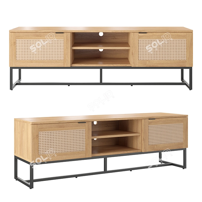 Modern Scandinavian TV Stand 3D model image 1