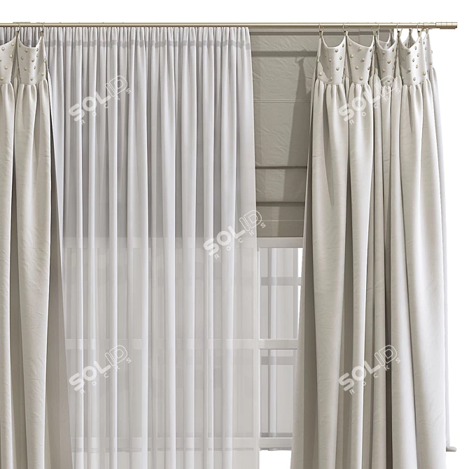 Luxury Drapery 939 3D model image 2