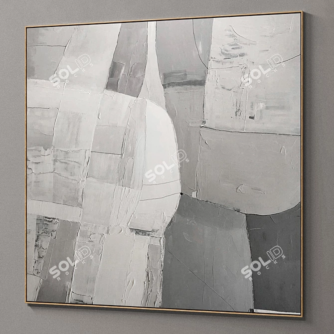 Abstract Plaster Photo Frames: Set of 2 3D model image 4