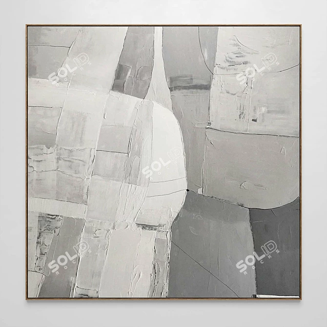 Abstract Plaster Photo Frames: Set of 2 3D model image 10