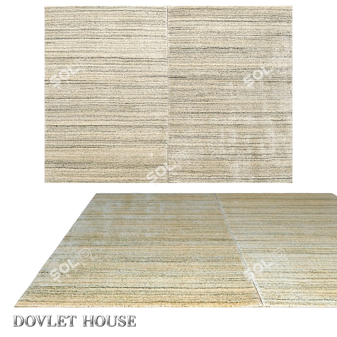 Luxury Double Silk & Wool Carpet 3D model image 1