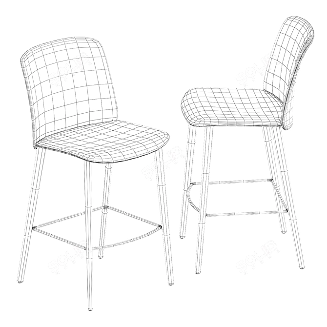 Mixu Barstool: Contemporary Elegance for Any Space 3D model image 1