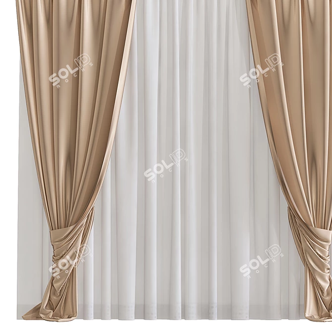 Title: Unfolded and Retopologized Curtain 3D model image 3