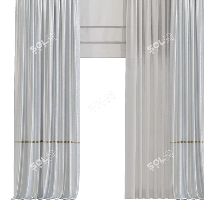 Retopologized Curtain - 941 3D model image 3