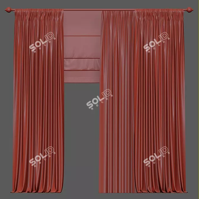 Retopologized Curtain - 941 3D model image 4