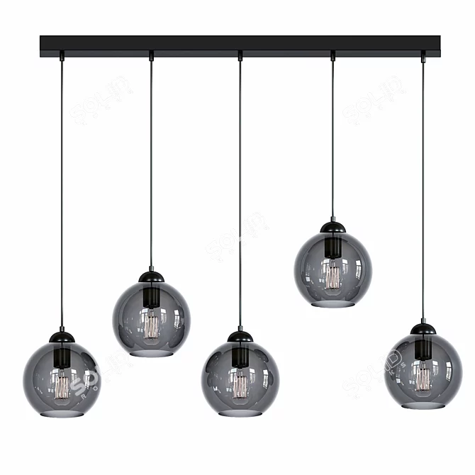 Vard Linear Pendant Light Set 3D model image 1