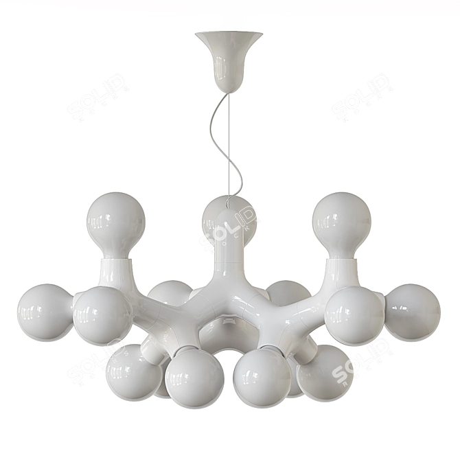 Elegant Molecular Light Fixture 3D model image 1