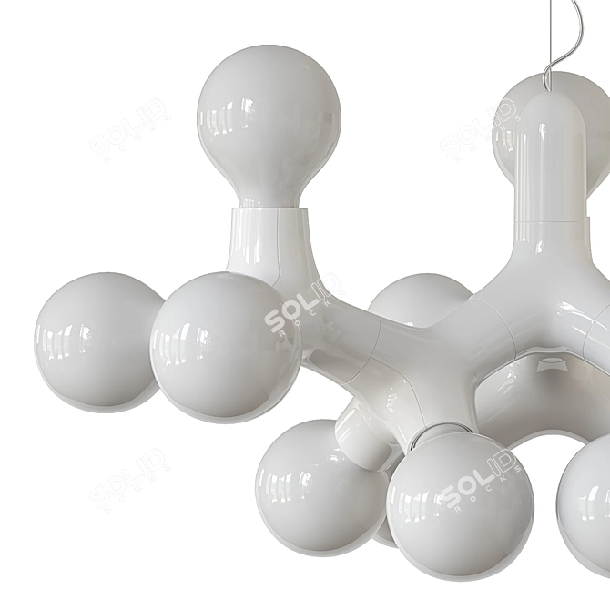 Elegant Molecular Light Fixture 3D model image 3