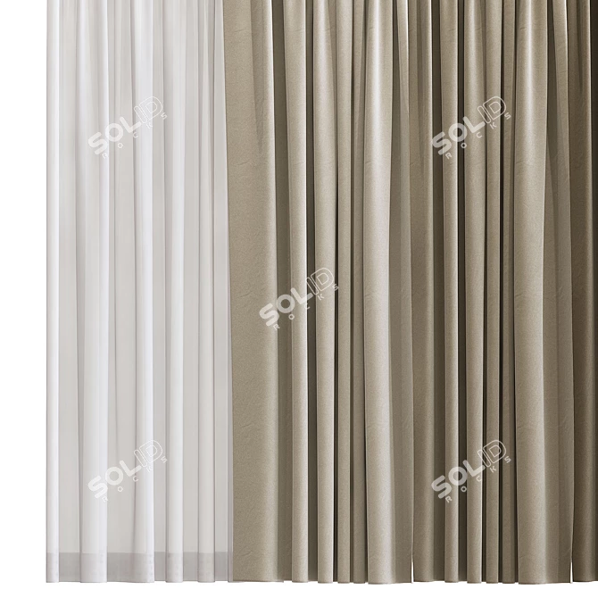 Revamped Curtain Design: 949 3D model image 3