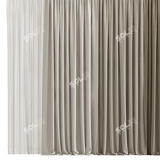 Title: 951 Curtain - Crafted with Precision 3D model image 2