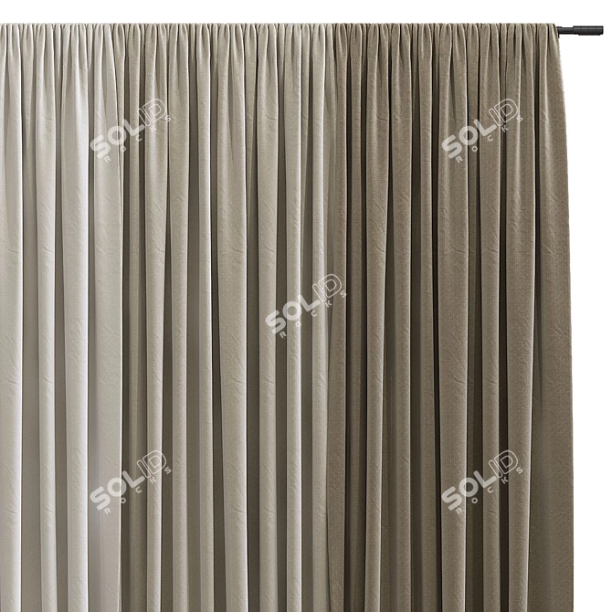 Title: 951 Curtain - Crafted with Precision 3D model image 3