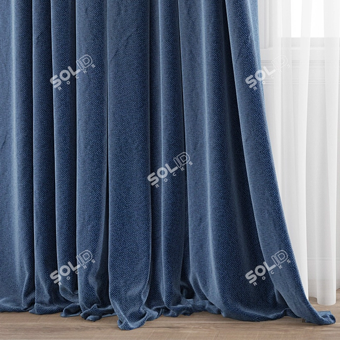 Poly Curtain: High Quality 3D Model 3D model image 2