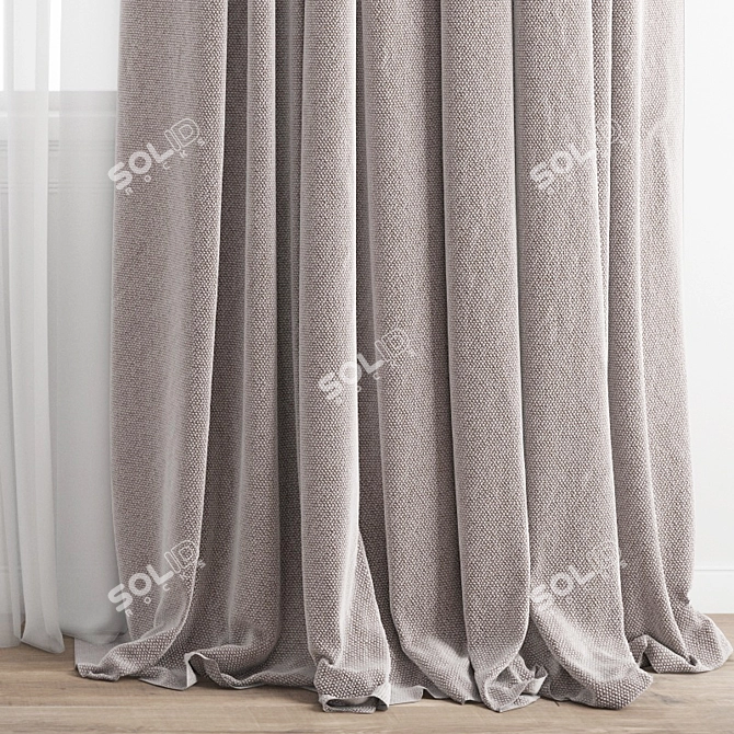 Poly Curtain: High Quality 3D Model 3D model image 3