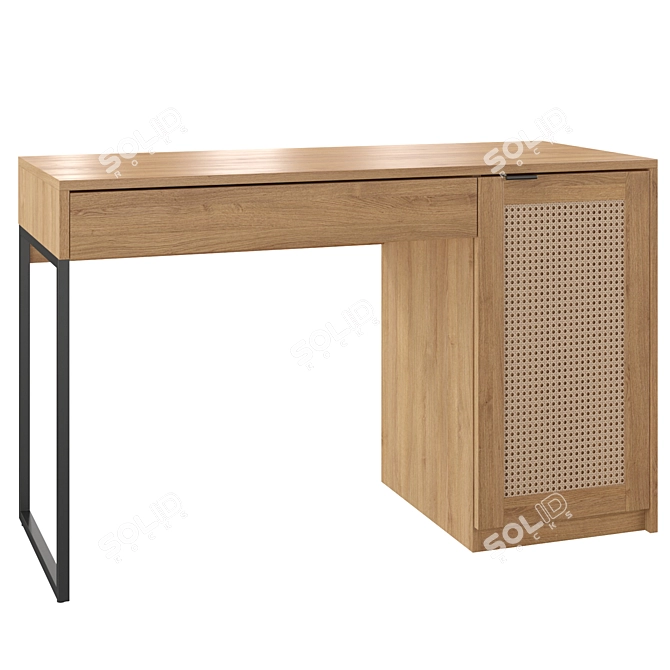 Elegant Scandinavian Desk 3D model image 1