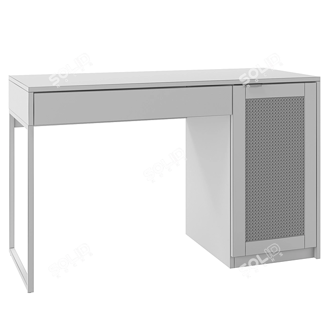 Elegant Scandinavian Desk 3D model image 3