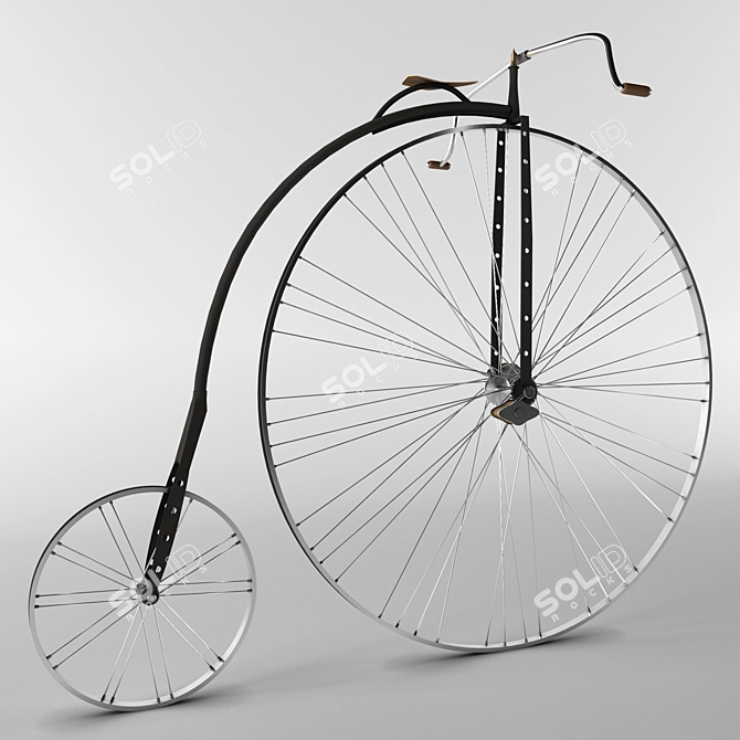 Retro Ride: Vintage Bicycle 3D model image 2