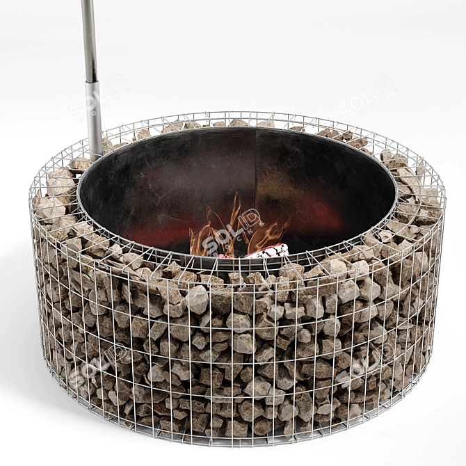 BELLISSA Stone Grill: Perfect for Outdoor Grilling 3D model image 3