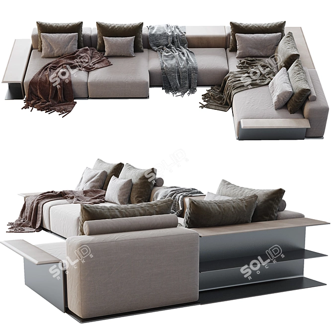 Modern Westside Sofa for Stylish Comfort 3D model image 2