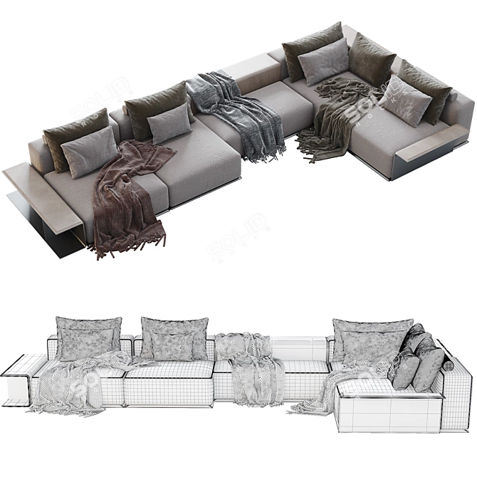 Modern Westside Sofa for Stylish Comfort 3D model image 3