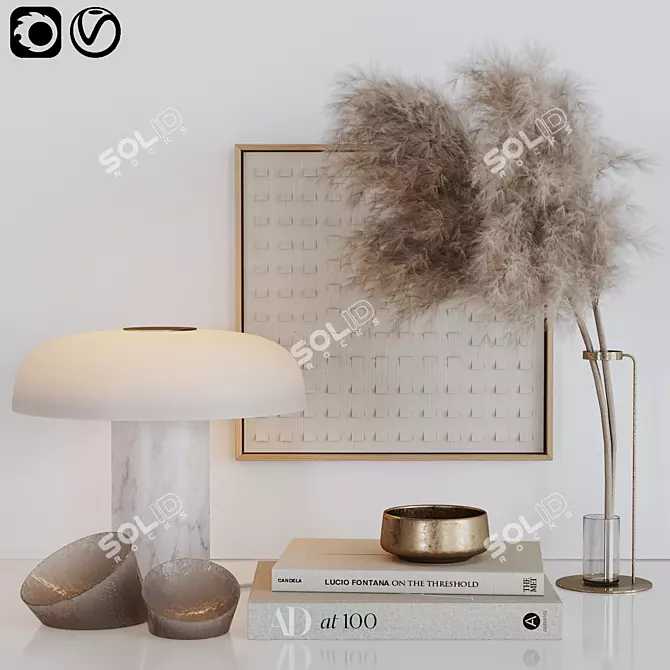 Artistic Home Decor Set 3D model image 1