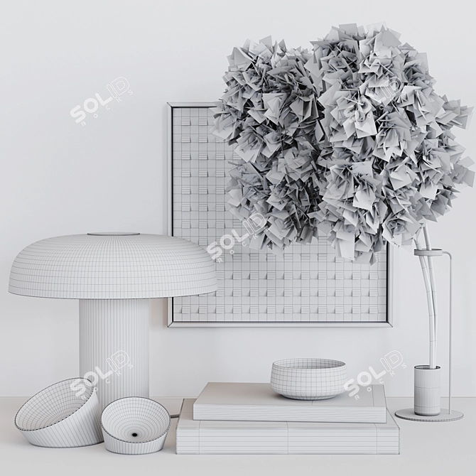 Artistic Home Decor Set 3D model image 4
