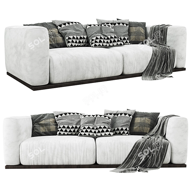 Modern Lario Flexform Double Sofa 3D model image 7