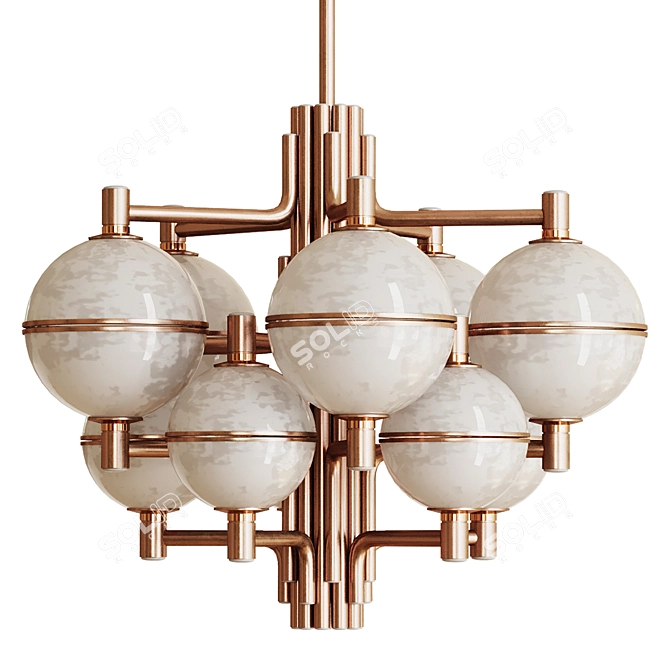 Andros Suspension Lamp: Sleek and Modern Lighting Fixture 3D model image 1