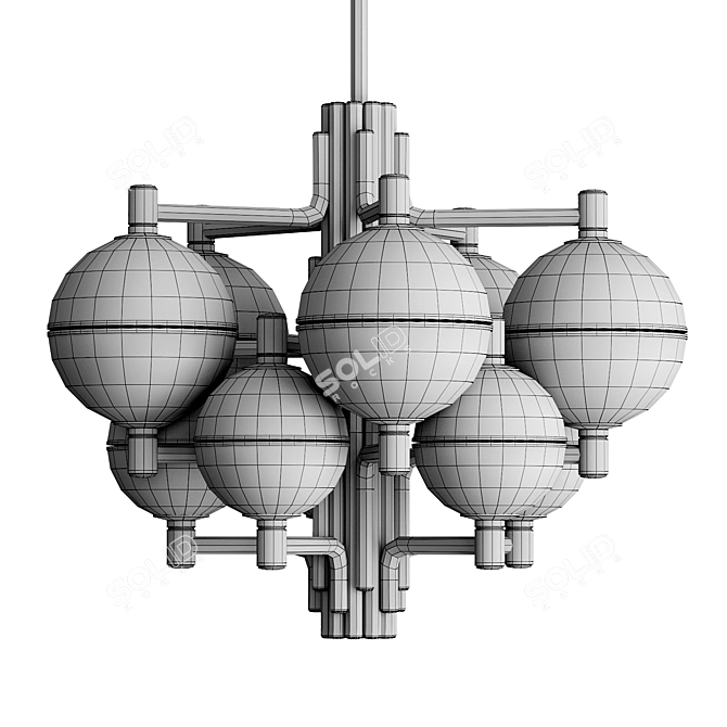 Andros Suspension Lamp: Sleek and Modern Lighting Fixture 3D model image 4