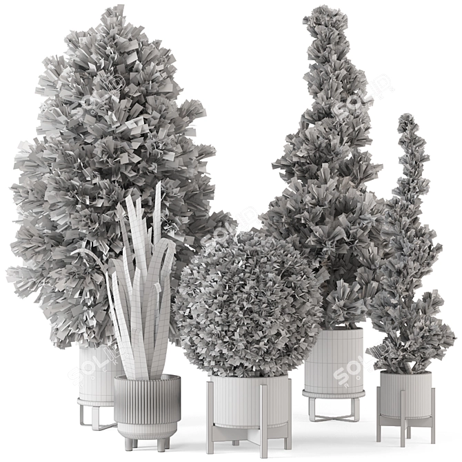 Ferm Living Bau Pot Large - Indoor Plants 3D model image 4