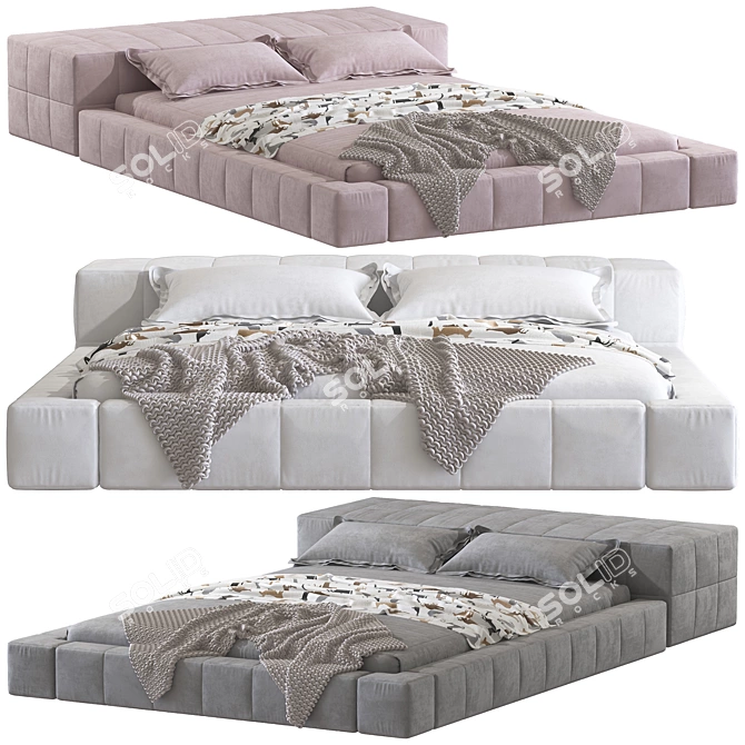 Luxury Bonaldo Beds for Stylish Comfort 3D model image 1